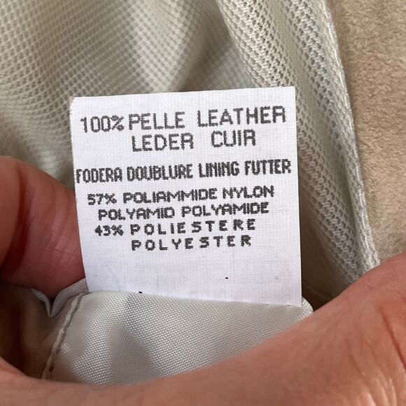 Gimo's Leatherwear Men's Italian Suede Jacket Beige Size L - Picture 12 of 13